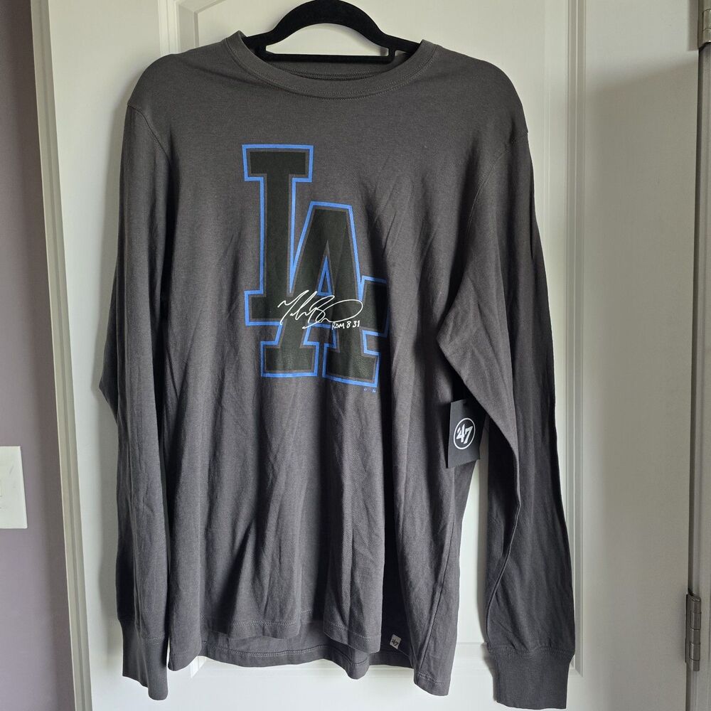 Los Angeles Dodgers '47 Brand Long Sleeve Grey T-Shirt Mookie Betts New